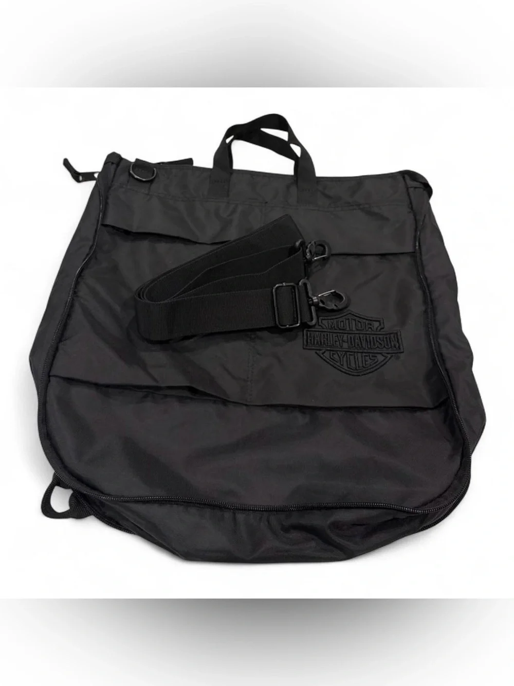Harley-Davidson Black Convertible Duffel with Detachable Strap